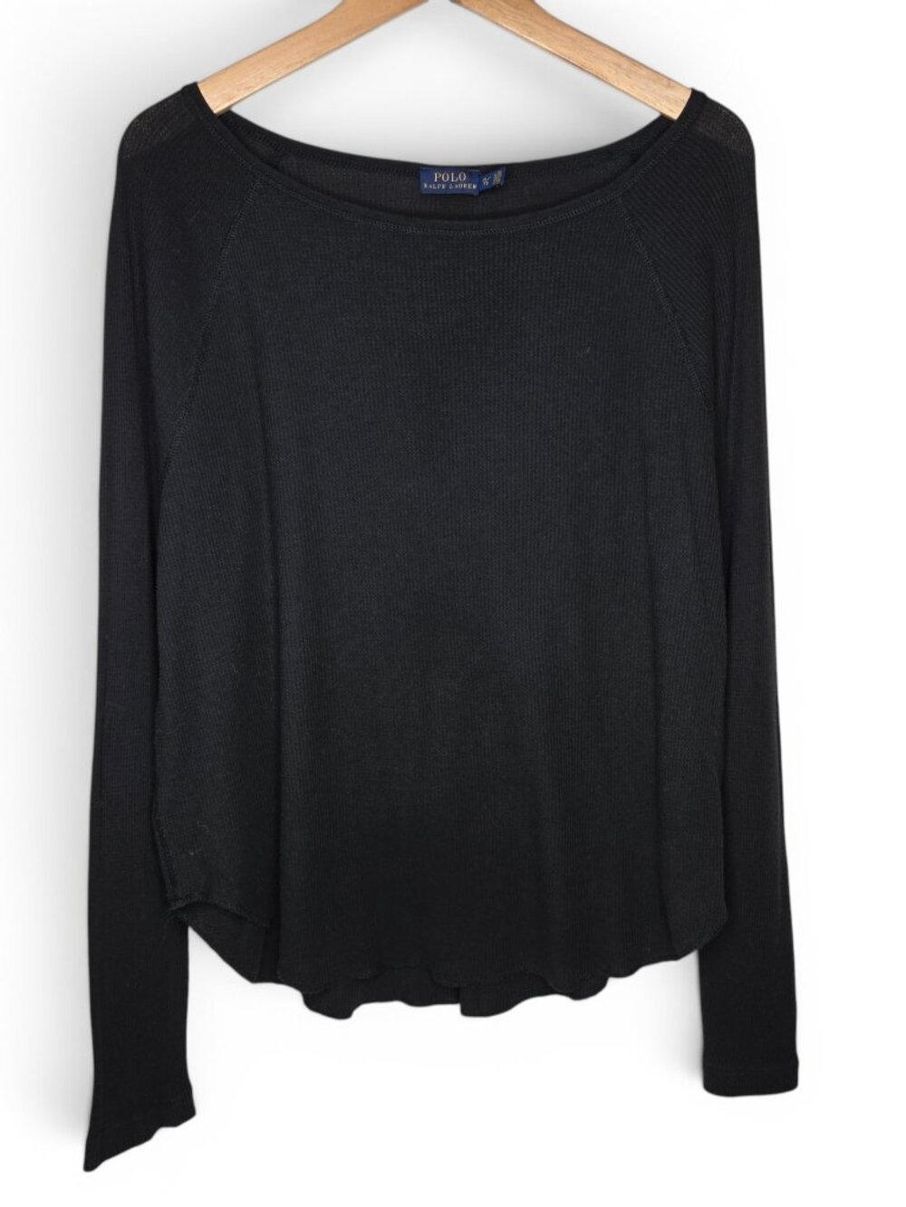 Polo Ralph Lauren Womens Thermal Top Waffle Knit Lightweight Scoop Neck XL